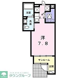 グラン 1Kの間取図画像