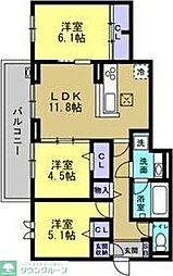 グランドフォレスト 3LDKの間取図画像