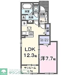 グランツI 1LDKの間取図画像