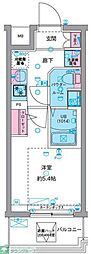 GENOVIA天王台 1Kの間取図画像