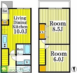 ルーラル 2LDKの間取図画像