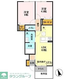 クライノモー1 2LDKの間取図画像