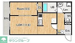 シエーナ北小金III 1LDKの間取図画像