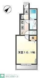 パークサイドレジデンス 1Kの間取図画像