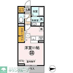 トワ・グレース柏の葉 ワンルームの間取図画像