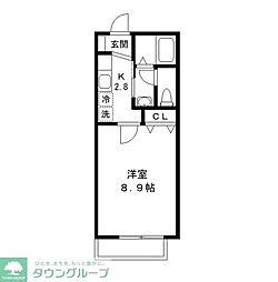 アクシズA 1Kの間取図画像