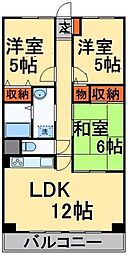 メゾンイソップ新松戸 3LDKの間取図画像