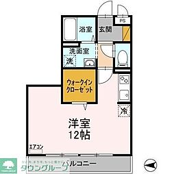 シャルムHA 1Kの間取図画像