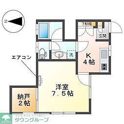 アパートメントピノ 1SKの間取図画像
