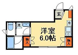 仮称 柏市明原3丁目計画 ワンルームの間取図画像