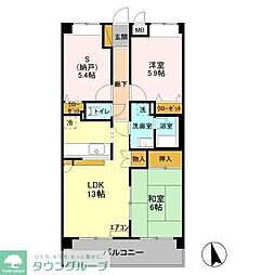 アバンドーネ高橋 2SLDKの間取図画像