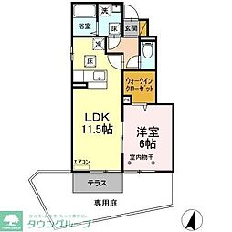 ルミエール 1LDKの間取図画像