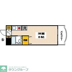 サンライズ北柏 1Kの間取図画像