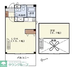 メイクスF 1LDKの間取図画像