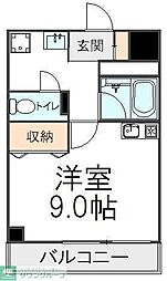 アルシェ柏 ワンルームの間取図画像