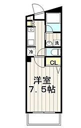 小田急小田原線 柿生駅 徒歩10分の賃貸マンション 1階1Kの間取り