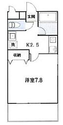 小田急小田原線 百合ヶ丘駅 徒歩11分の賃貸マンション 1階1Kの間取り