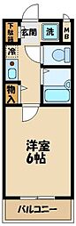 小田急小田原線 百合ヶ丘駅 徒歩1分の賃貸マンション 3階1Kの間取り