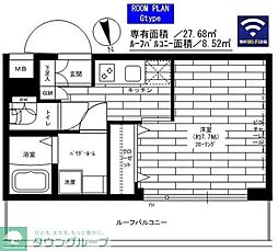 東急田園都市線 宮崎台駅 徒歩10分の賃貸マンション 4階1Kの間取り