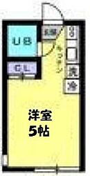 ミレーヌ南生田 1Kの間取図画像