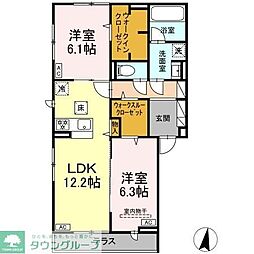 Craspedia 2LDKの間取図画像