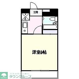 アビタシオン根岸 1Kの間取図画像