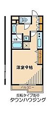 グラシアアルデール ワンルームの間取図画像