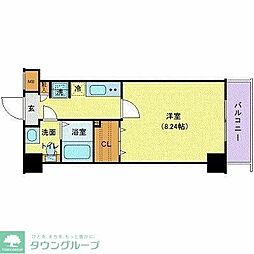 JR京浜東北・根岸線 川口駅 徒歩9分の賃貸マンション 4階1Kの間取り