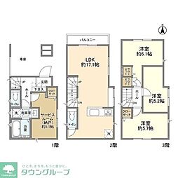 JR武蔵野線 東浦和駅 徒歩14分の賃貸一戸建て 1階3SLDKの間取り