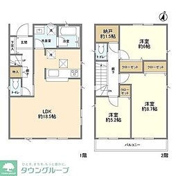 JR埼京線 南与野駅 徒歩34分の賃貸一戸建て 3SLDKの間取り