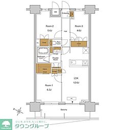 ＲＪＲプレシア東十条ガーデン 9階3LDKの間取り