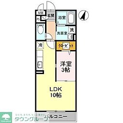 ヴェルドミール1 1LDKの間取図画像