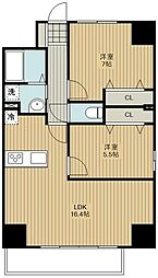 ノーストラスト 2LDKの間取図画像