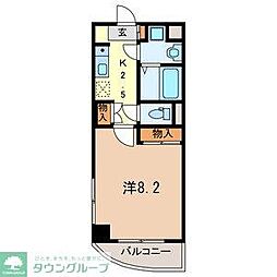 オロール南浦和 1Kの間取図画像