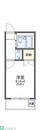 レオパレスブルーリバー 1Kの間取図画像