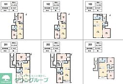 川口市大字榛松アパート 2LDKの間取図画像