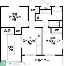 須賀第一ハイツ 3DKの間取図画像