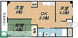 メゾン・金子 3DKの間取図画像