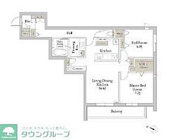 桜橋Grande 2LDKの間取図画像