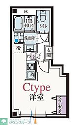 川口市中青木1丁目マンション ワンルームの間取図画像