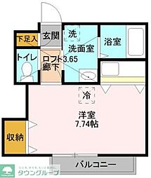 エル・フローラ ワンルームの間取図画像