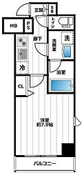 アンベリール西川口 1Kの間取図画像