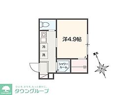 MELLAS西川口III 1Kの間取図画像
