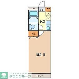 ベリーマンション 1Kの間取図画像