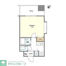 BPRレジデンス川口 1Kの間取図画像