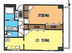 クレセントM 1LDKの間取図画像