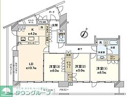 大宮中央パーク・ホームズ 3LDKの間取図画像
