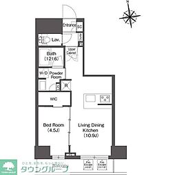 コンフォリア・リヴ西葛西 3階1LDKの間取り