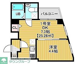 JR総武線 小岩駅 徒歩15分の賃貸マンション 7階1DKの間取り
