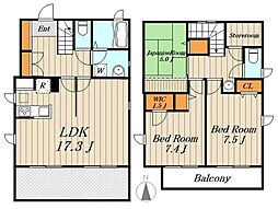 荒川区西尾久3丁目戸建 1階3SLDKの間取り